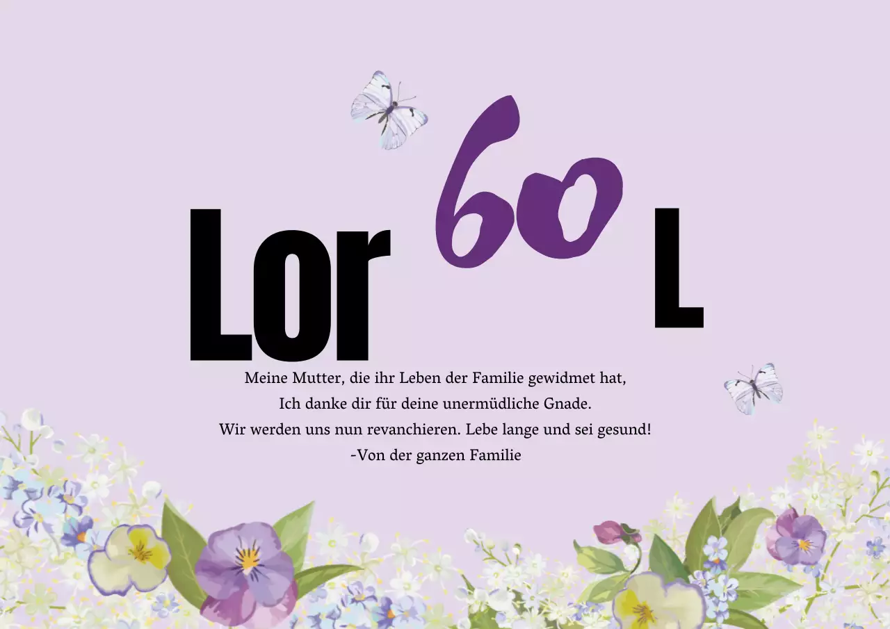 Lila illustrierte Schriftzüge unterstreichen ein orientalisches Willkommensfest