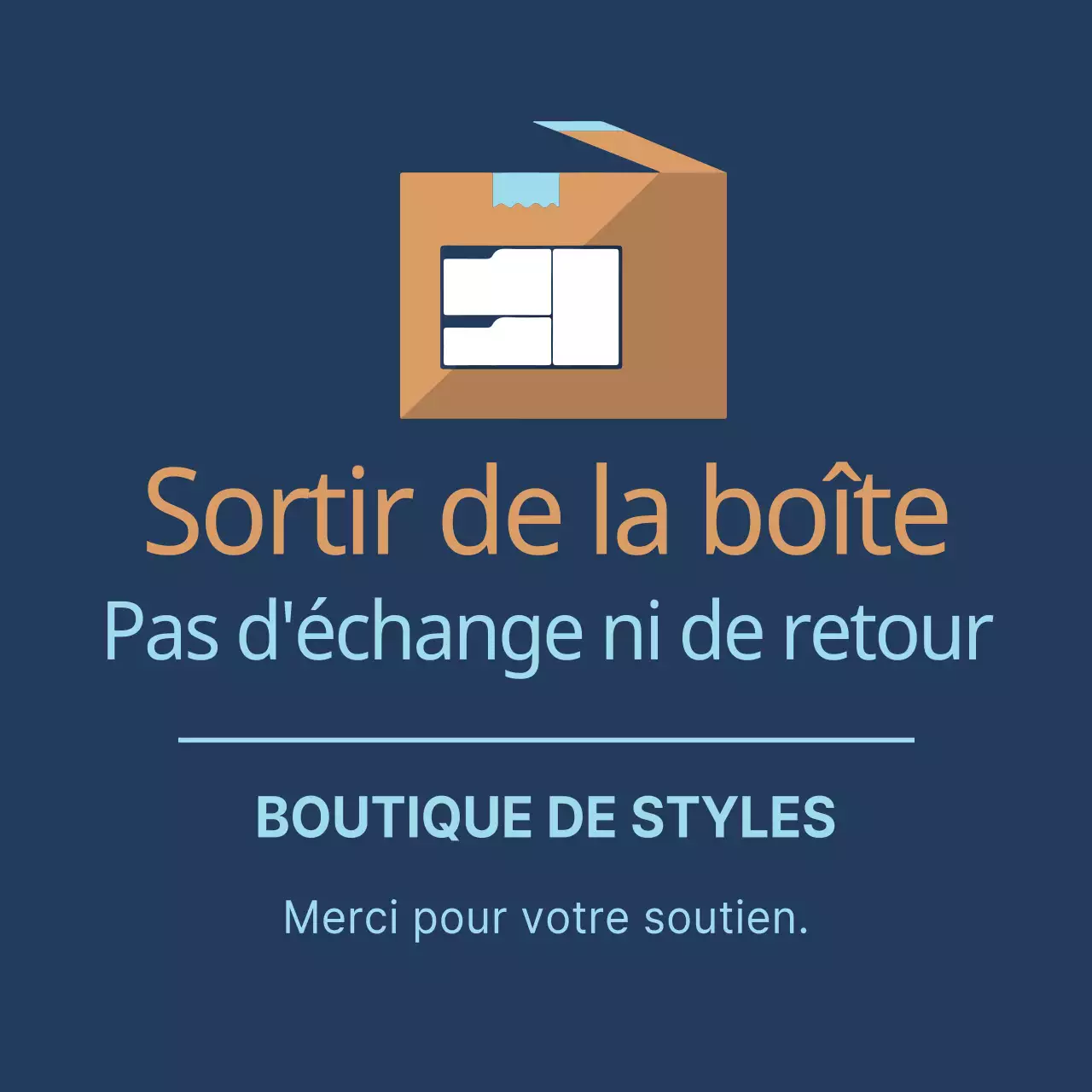 Pas d'échange ni de retour