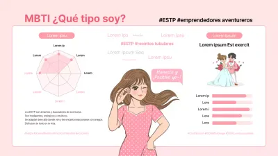 MBTI en rosa: ¿Qué tipo soy? Infografía de autopresentación ESTP