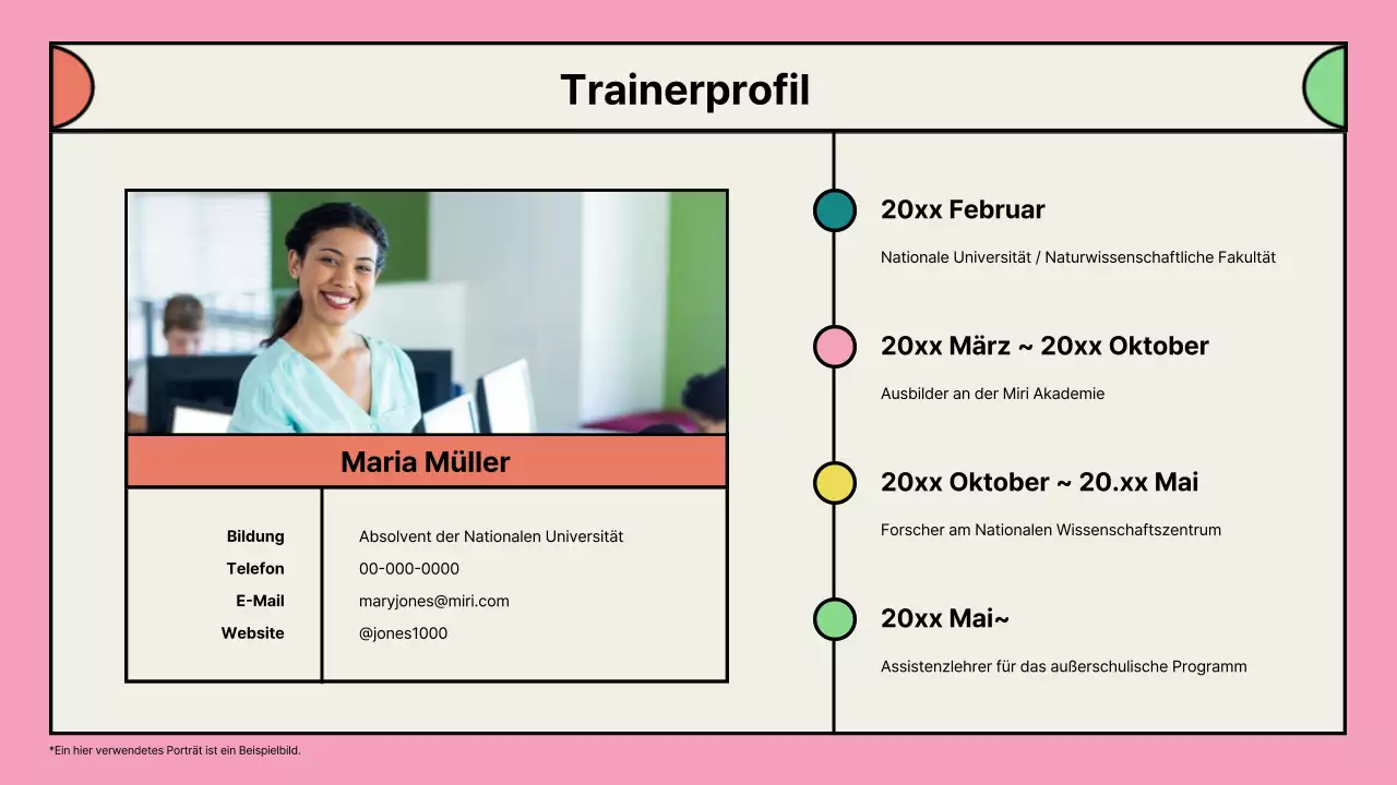 Portfolio von Vorschlägen für rosa außerschulische Programme