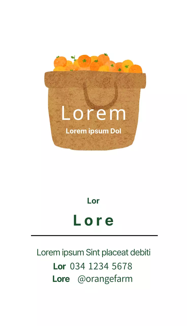 Illustration verte d'une ferme d'agrumes