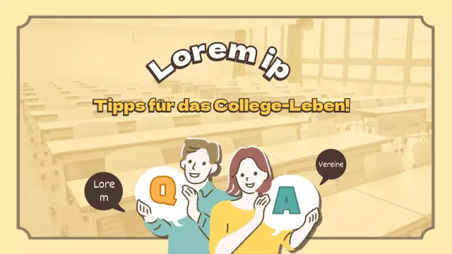 Gelbe und niedliche Tipps für das Universitätsleben