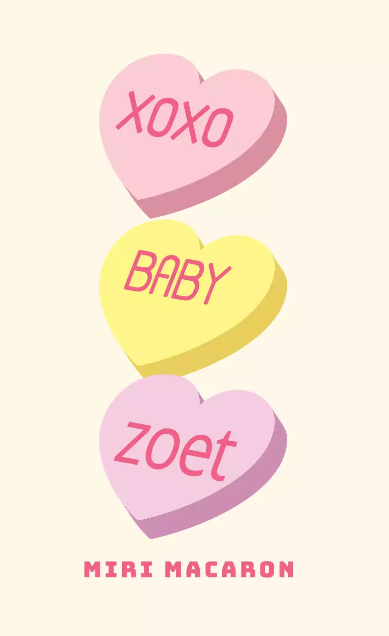 Schattig café-etiket met roze illustratie