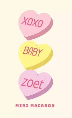 Schattig café-etiket met roze illustratie