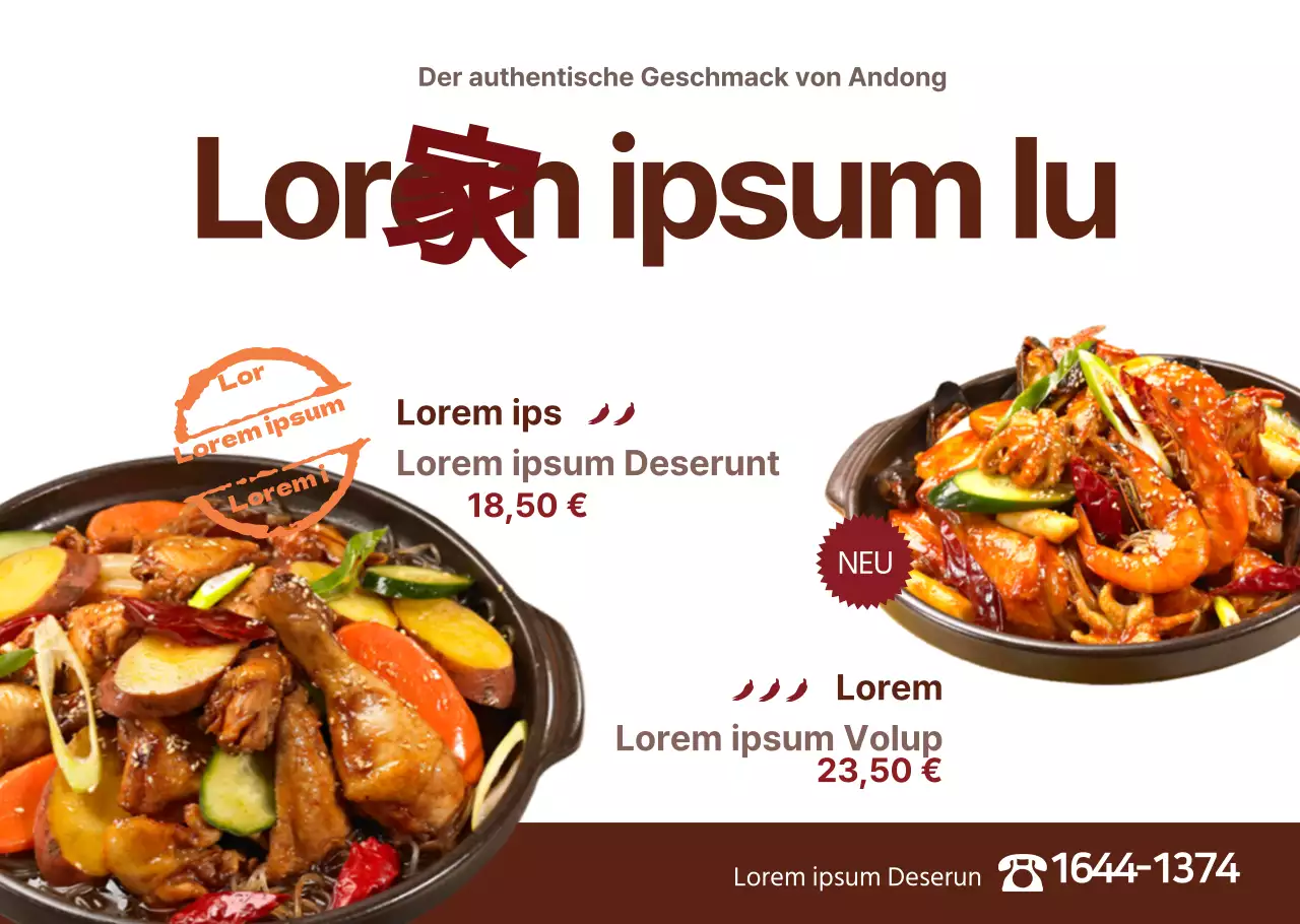 Einfaches gedünstetes Huhn Restaurant Essen Menü transparentes Blatt Papier