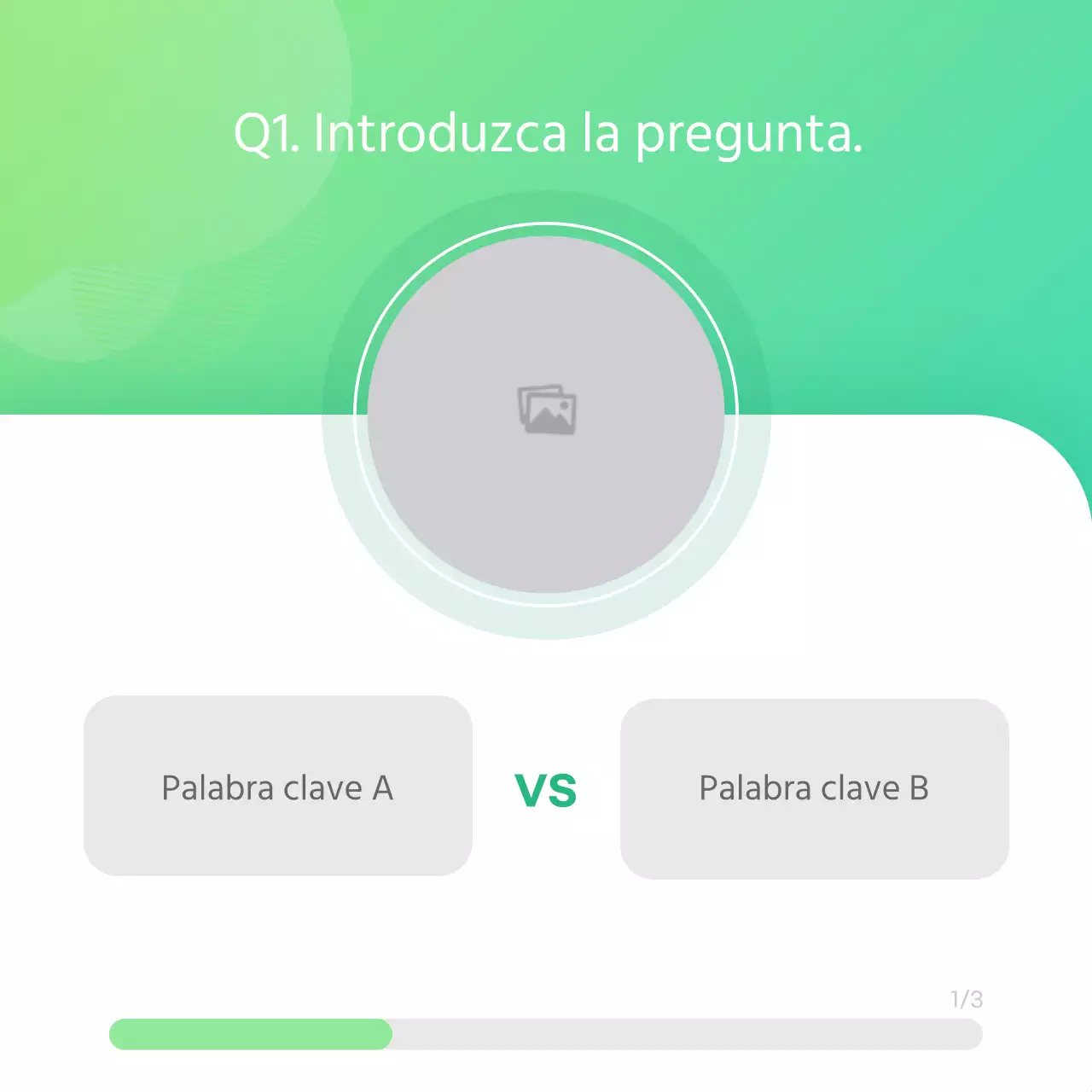 Concepto simple de test psicológico con gradientes