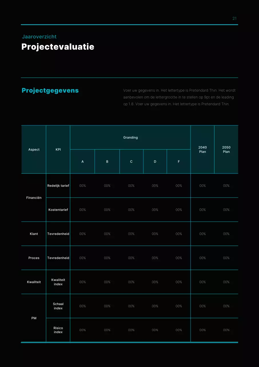 Eenvoudig concept ondernemingsplan in lichtblauw en zwart