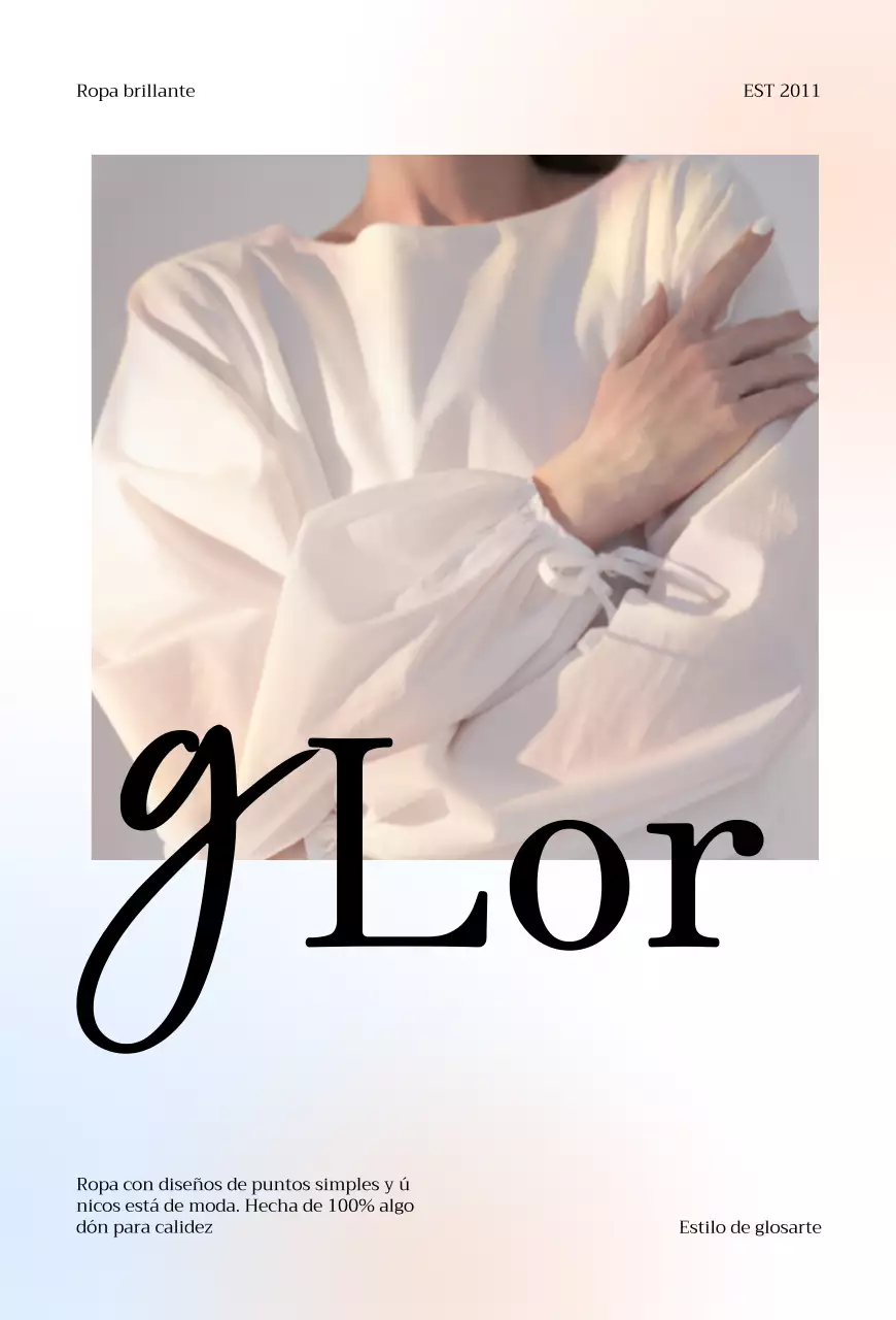 Tienda de ropa brillante y sencilla con degradados