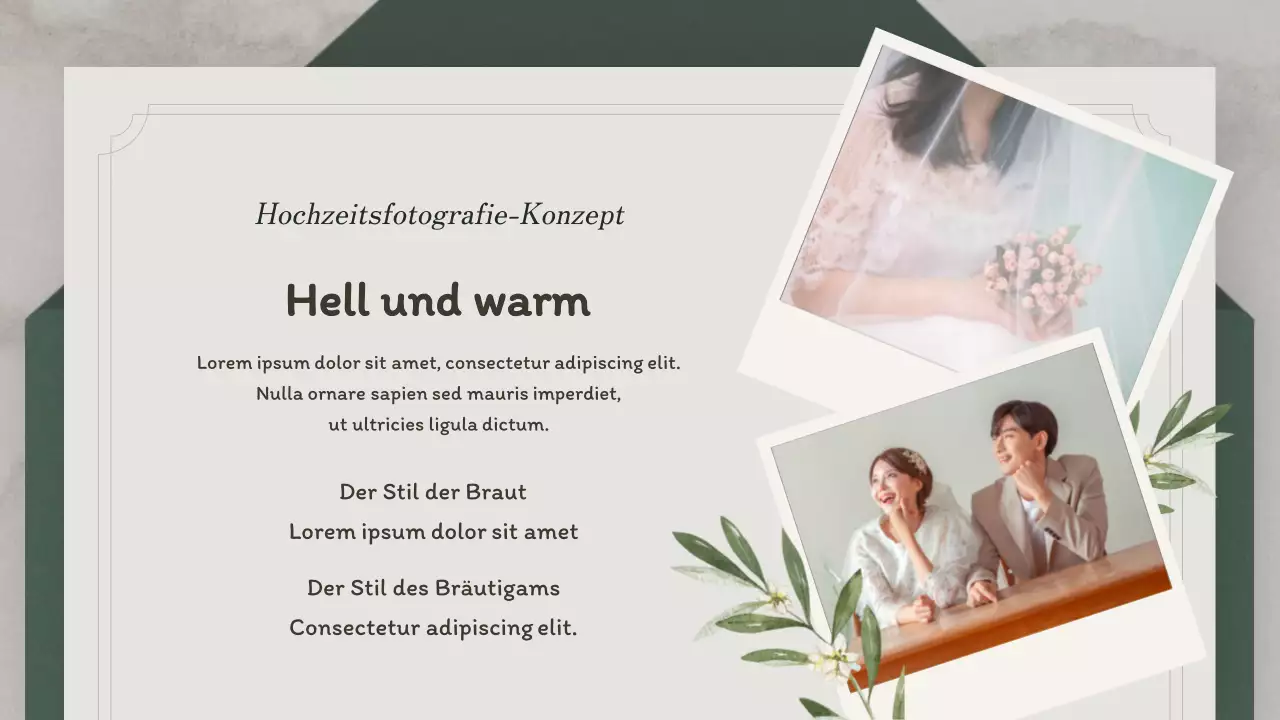 Hochzeitsplanung mit einem grünen Einladungskonzept