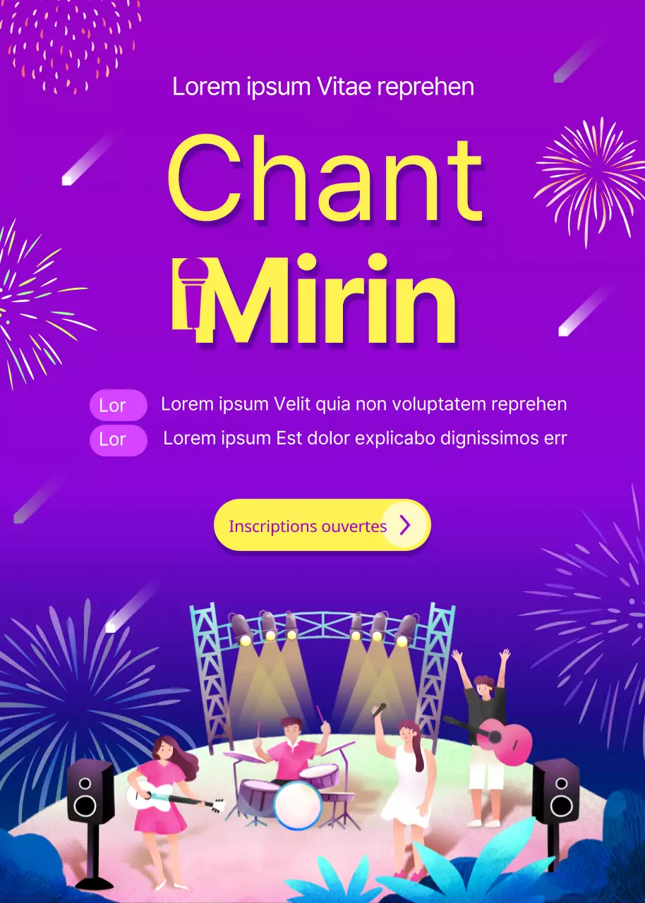 Appel à artistes pour le concept du festival de la nuit violette et jaune