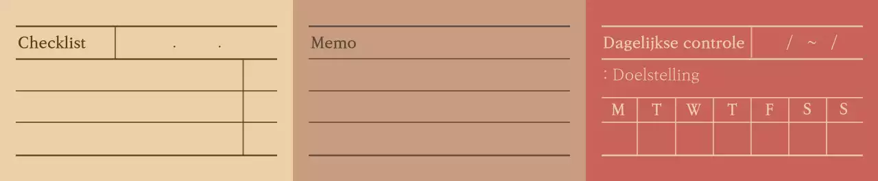 Schoon notitieblok conceptpatroon in warme kleuren