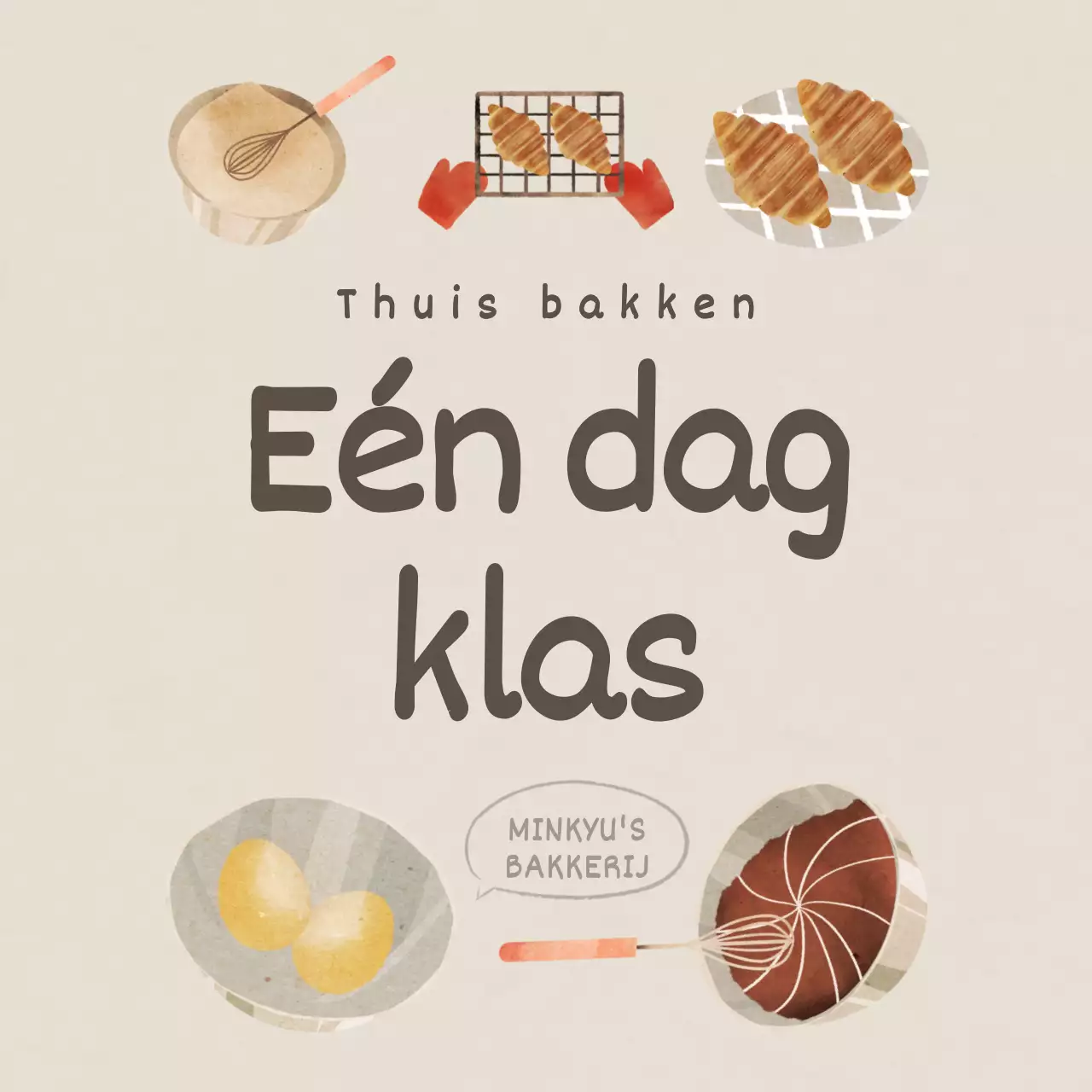 Leuke handschriften en illustraties in warme bruine kleuren Concept Informatie en promotie voor eendaagse lessen