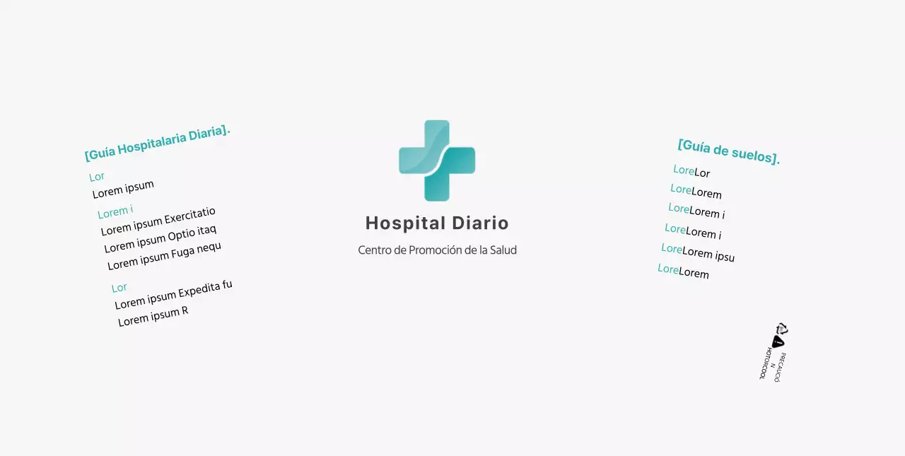 blanco azul logotipo simple hospital