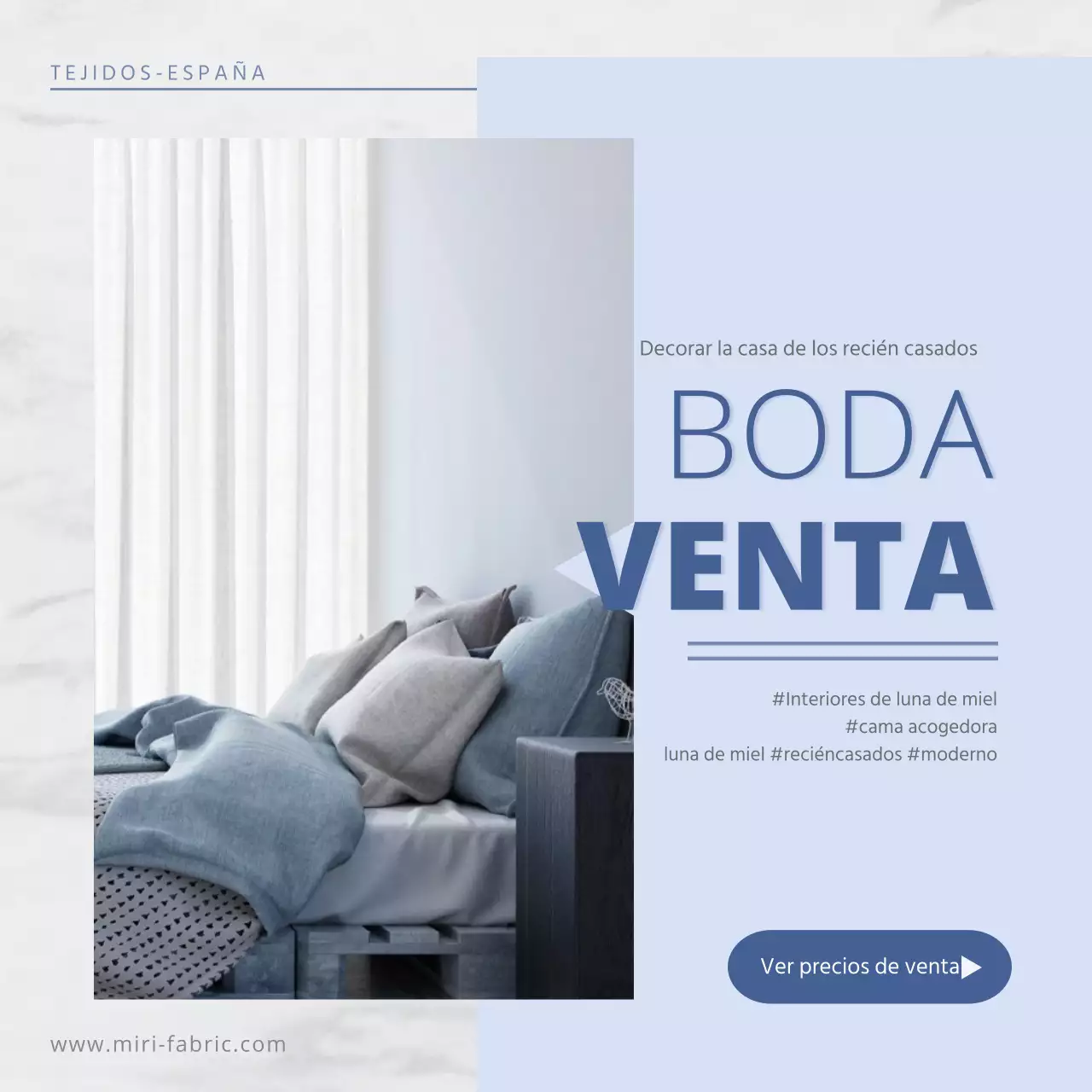 Venta de luna de miel azul claro (cuadrado para redes sociales)