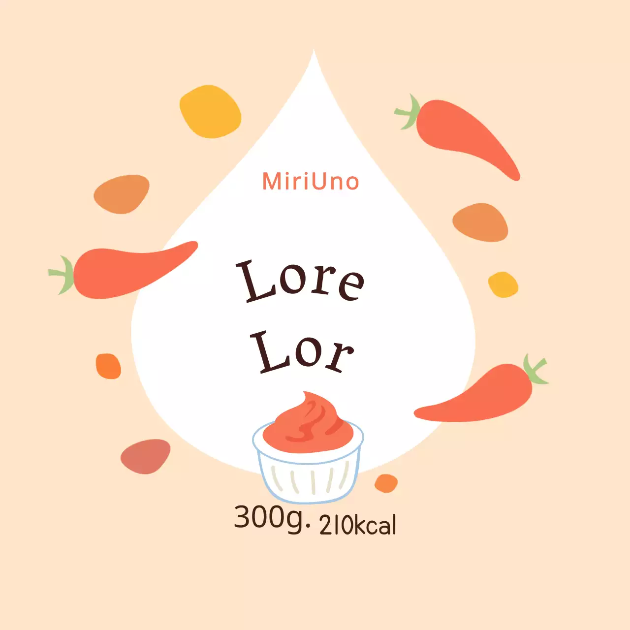 Simpatici adesivi beige per salse