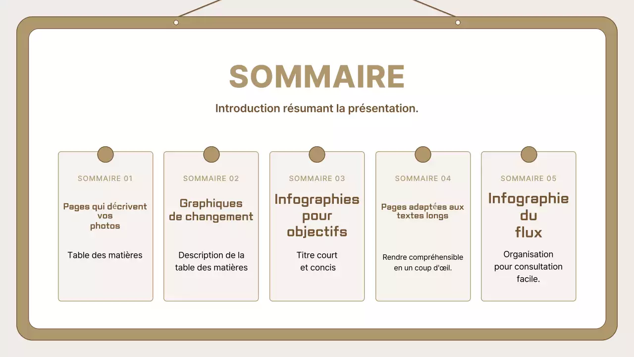 Guide de la présentation Beige Simple