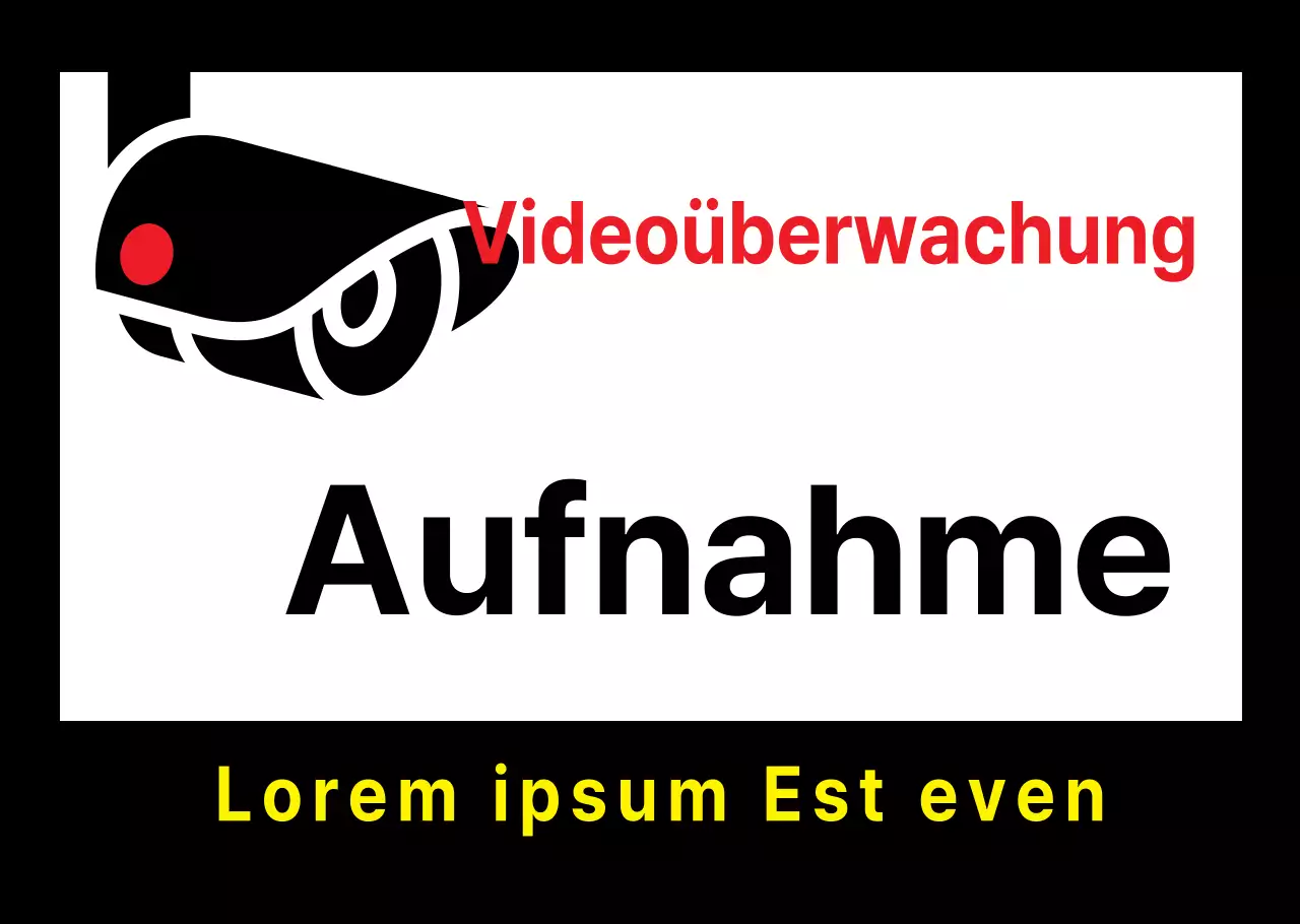 Einfaches CCTV-Warnschild Transparentpapier