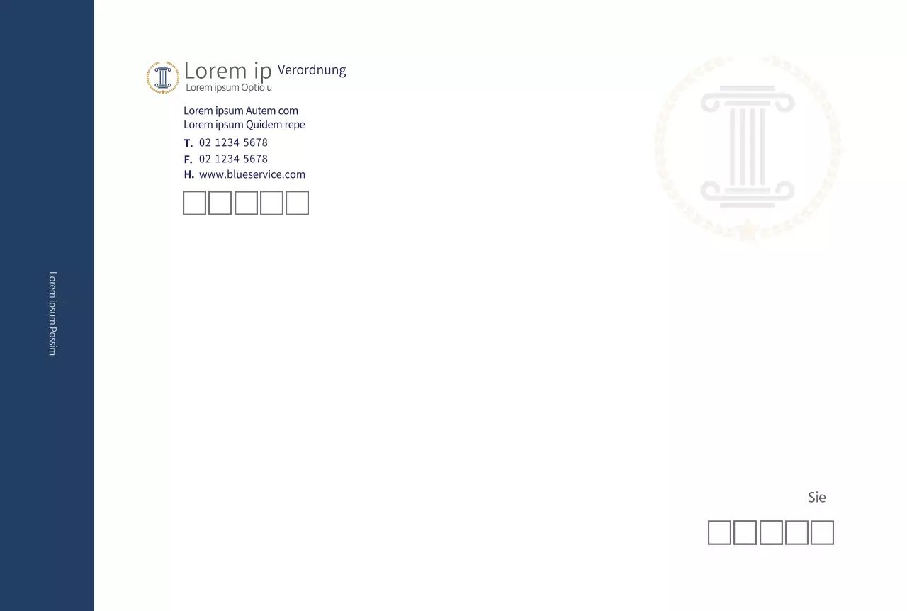 Marineblaue moderne Anwaltskanzlei