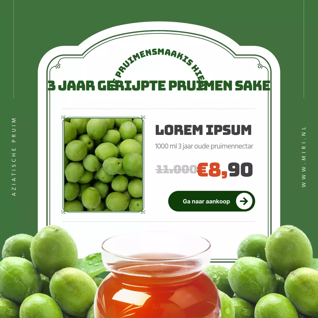 De voordelen van pruimen in een groene omgeving cardnews design