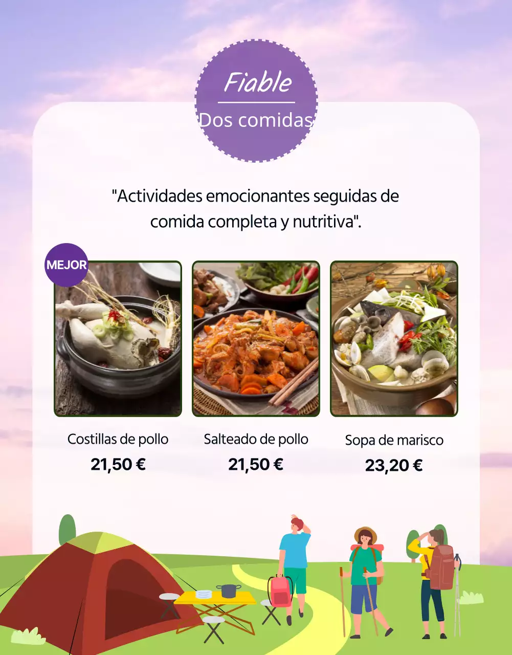 Una exposición sobre alimentos de camping en la que destacan la fotografía y la ilustración ecológicas
