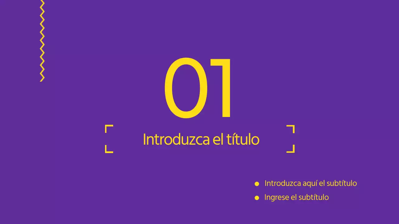 Una presentación fuerte y limpia en amarillo y morado