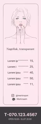 Roze Illustratie Nette Nagel Shop Promotie