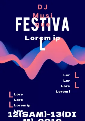 Un festival de musique soigné en bleu marine et rose