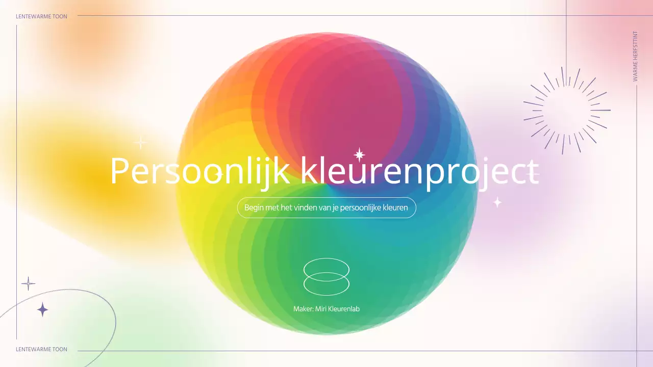 Een kleurrijk concept met een lijngevoel Persoonlijke kleurdiagnose