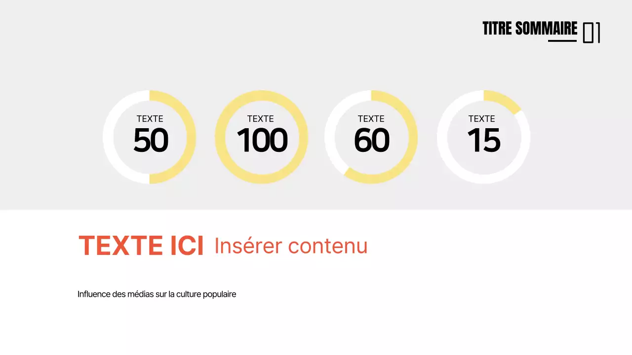 Mignon tableau conceptuel en jaune et orange