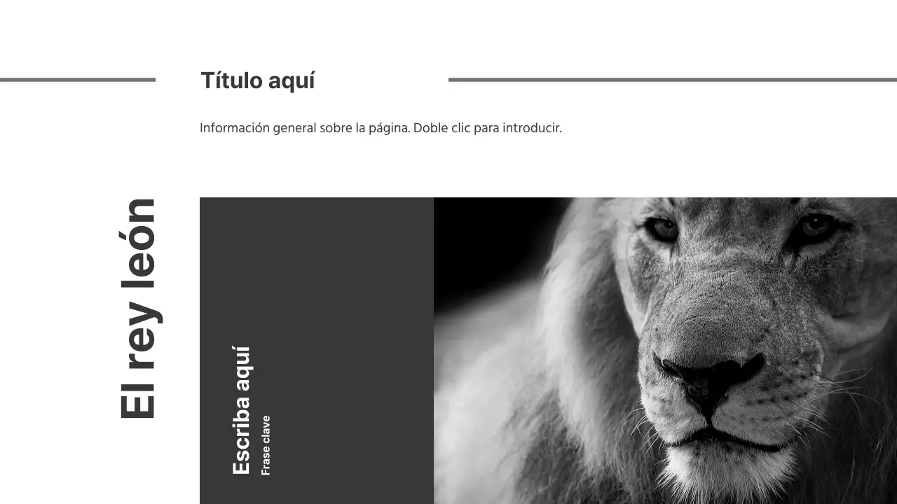 Presentaciones en blanco y negro