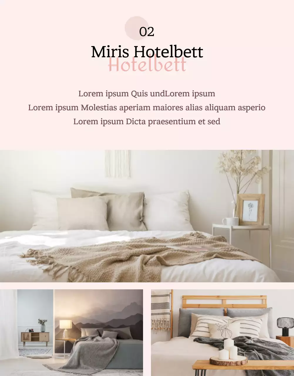 Fördern Sie eine beruhigende rosa Hochzeit Bettwäsche Detailseite