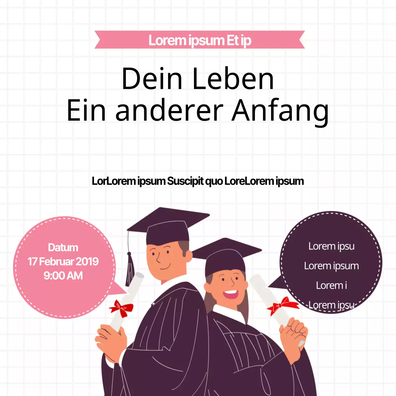 Herzlichen Glückwunsch zu Ihrem Studienabschluss