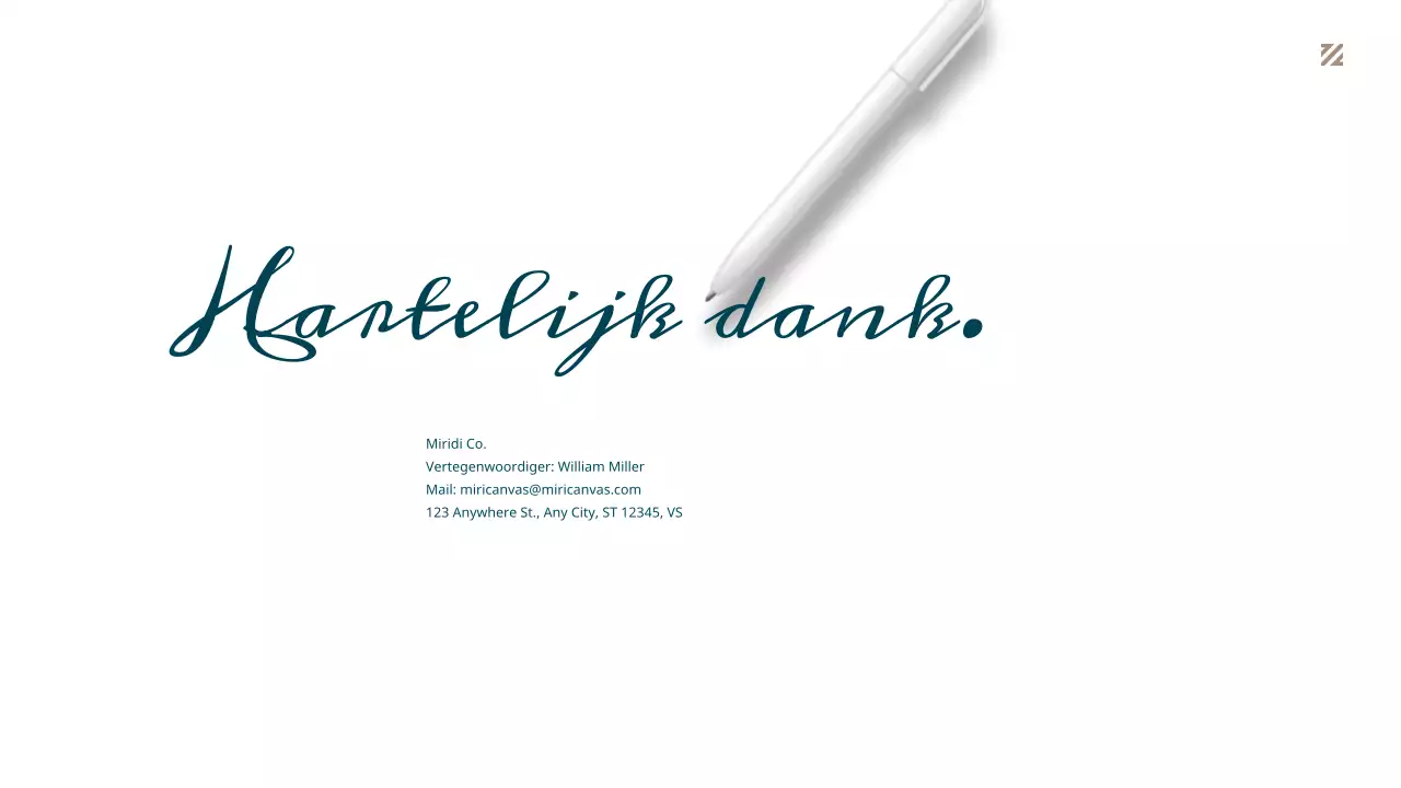 Eenvoudig zakelijk voorstel in turquoise en bruin
