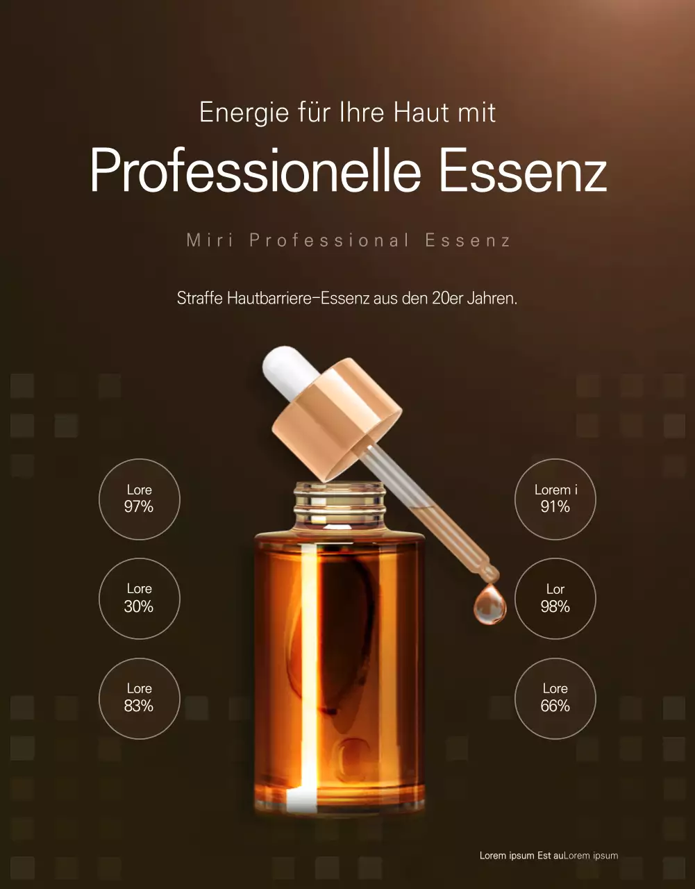 Förderung des Konzepts der dunkelbraunen Luxuskosmetik