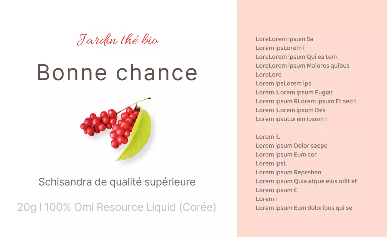 Autocollant Schisandra simple rouge