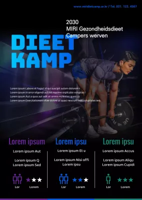 Blauwe titel benadrukt dieetinstructies