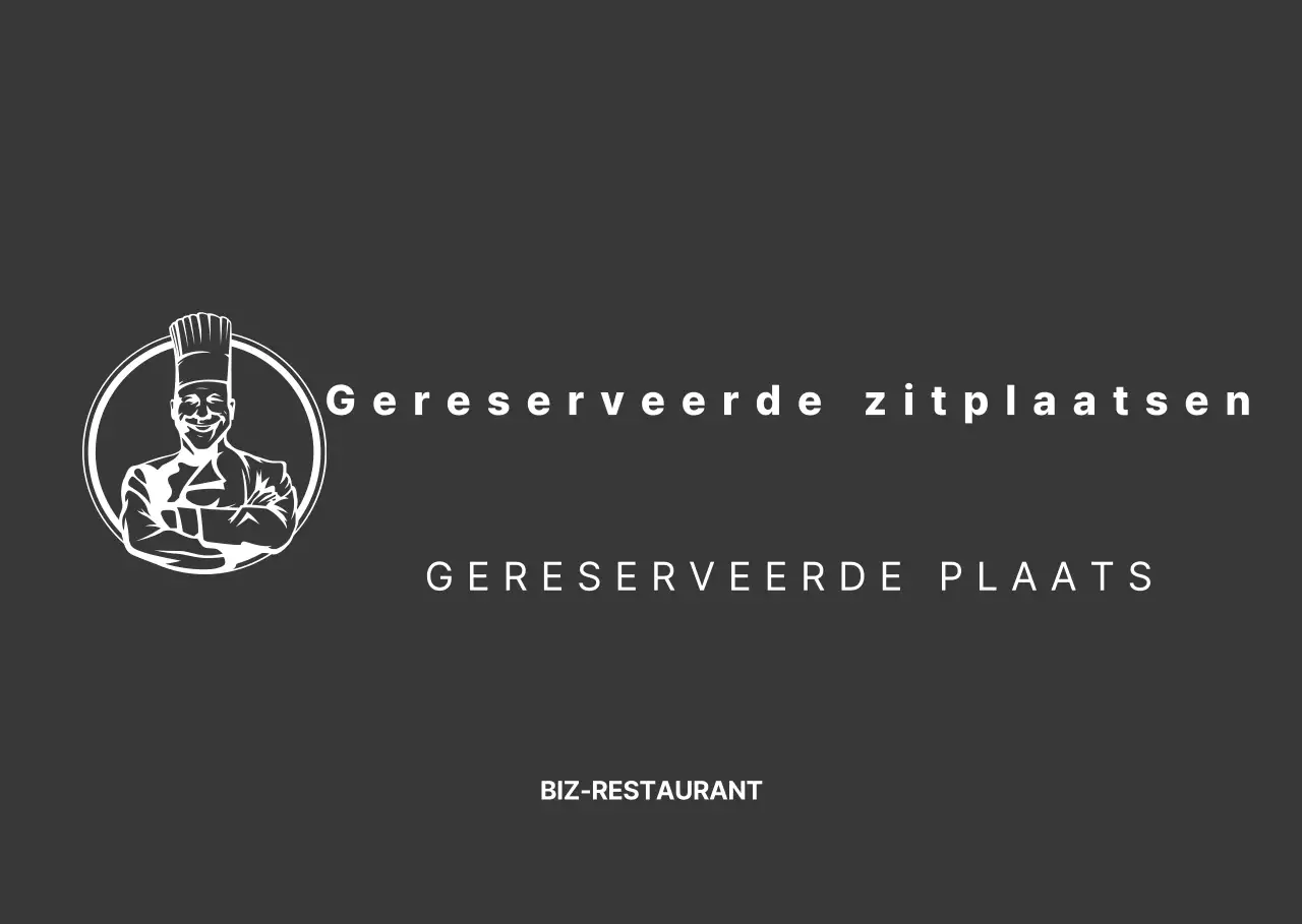 Zwart-wit, strak gelijnde restaurantreserveringen