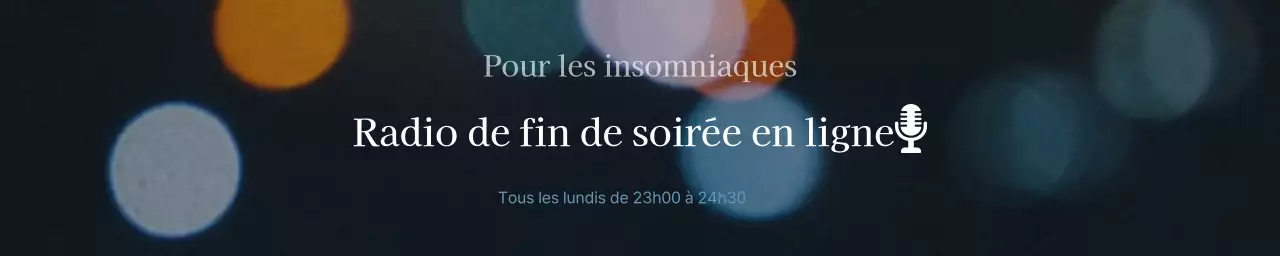 Émotions sombres, bleu marine, radio en ligne tard dans la nuit