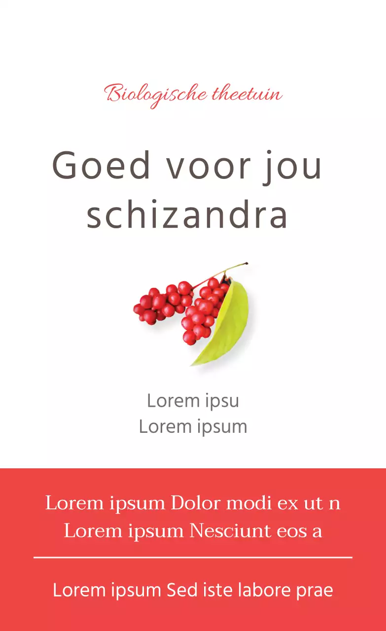 Eenvoudige rode schizandra sap sticker