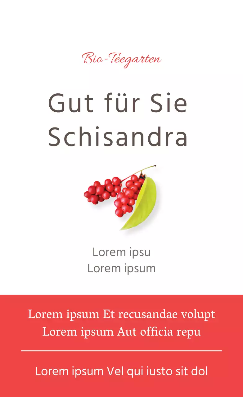 Einfacher roter Schisandra-Saft-Aufkleber
