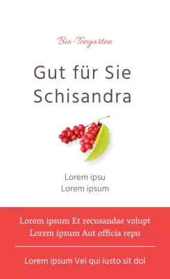 Einfacher roter Schisandra-Saft-Aufkleber