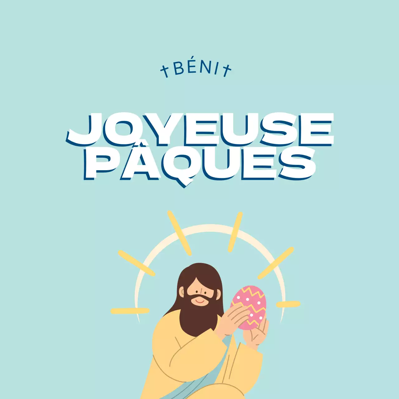 Illustration bleue, étiquettes de Pâques pour l'église