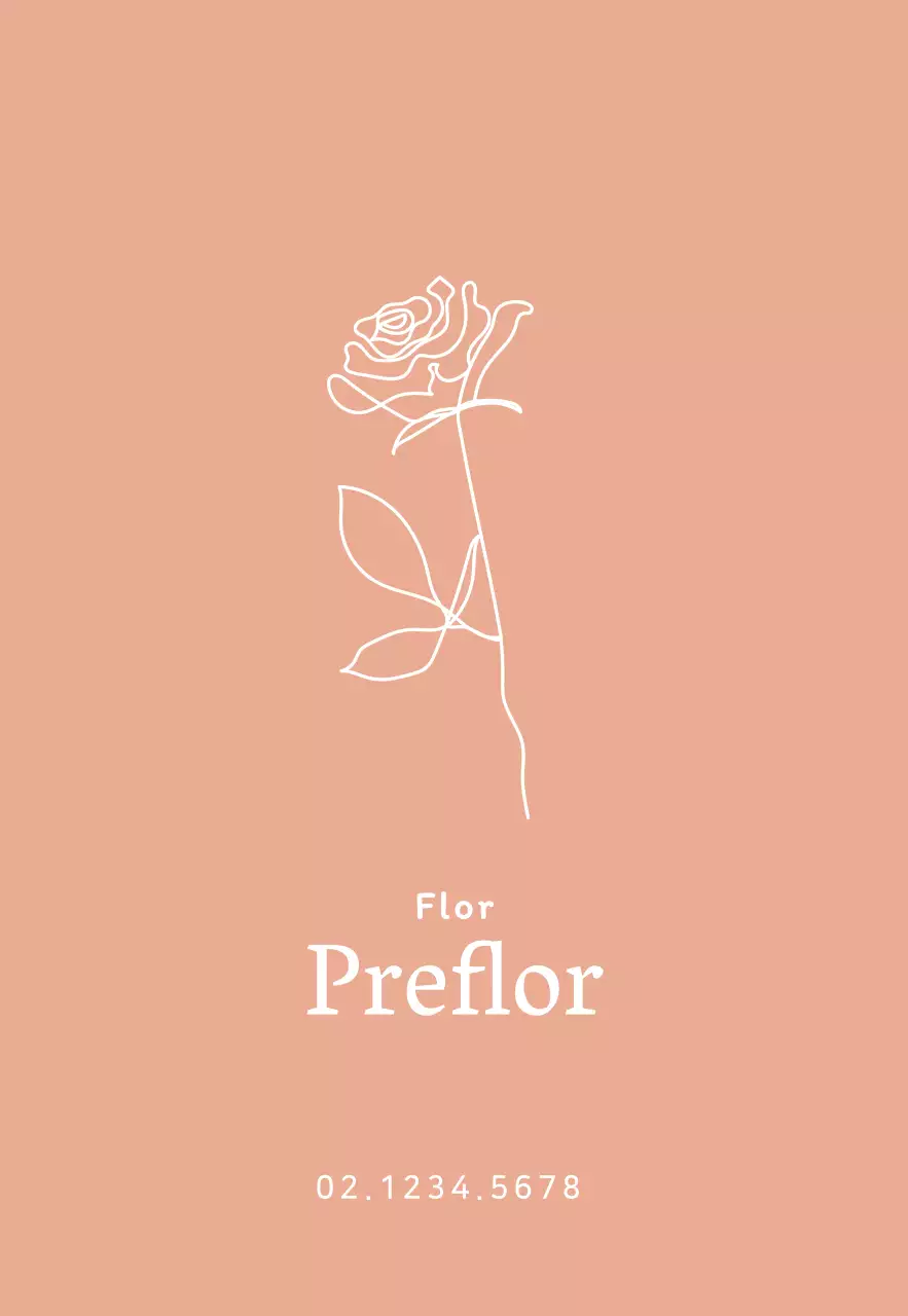 Oro rosa Lujosa ilustración floral cartel de floristería