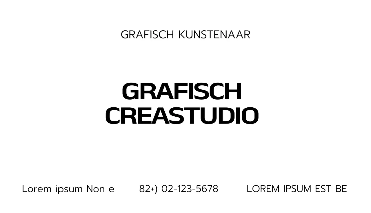 Classy designer visitekaartje in bruin en wit