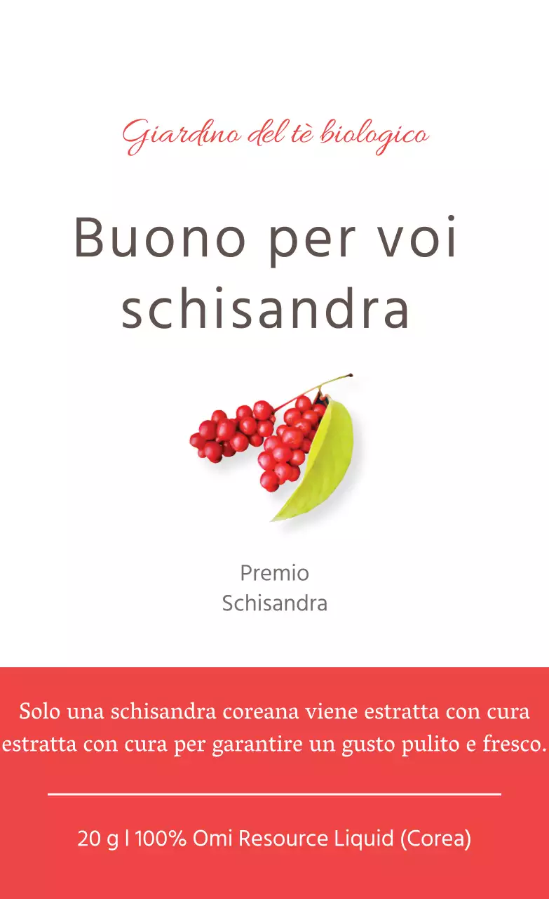 Adesivo semplice al succo di schisandra rossa