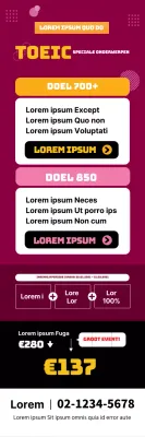 Rode tekst benadrukt Netjes en opgeruimd TOEIC speciaal evenement Schoolpromotie