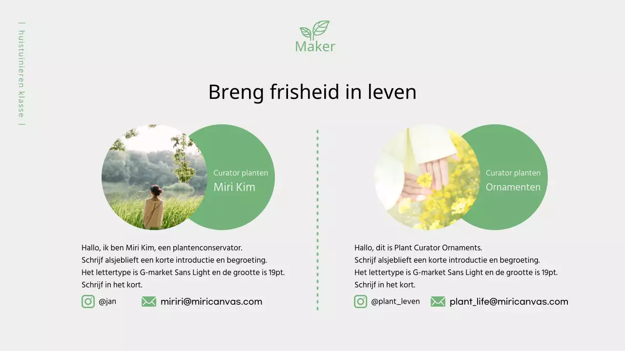 Olijfgroen, warm klassevoorstel (presentatie)