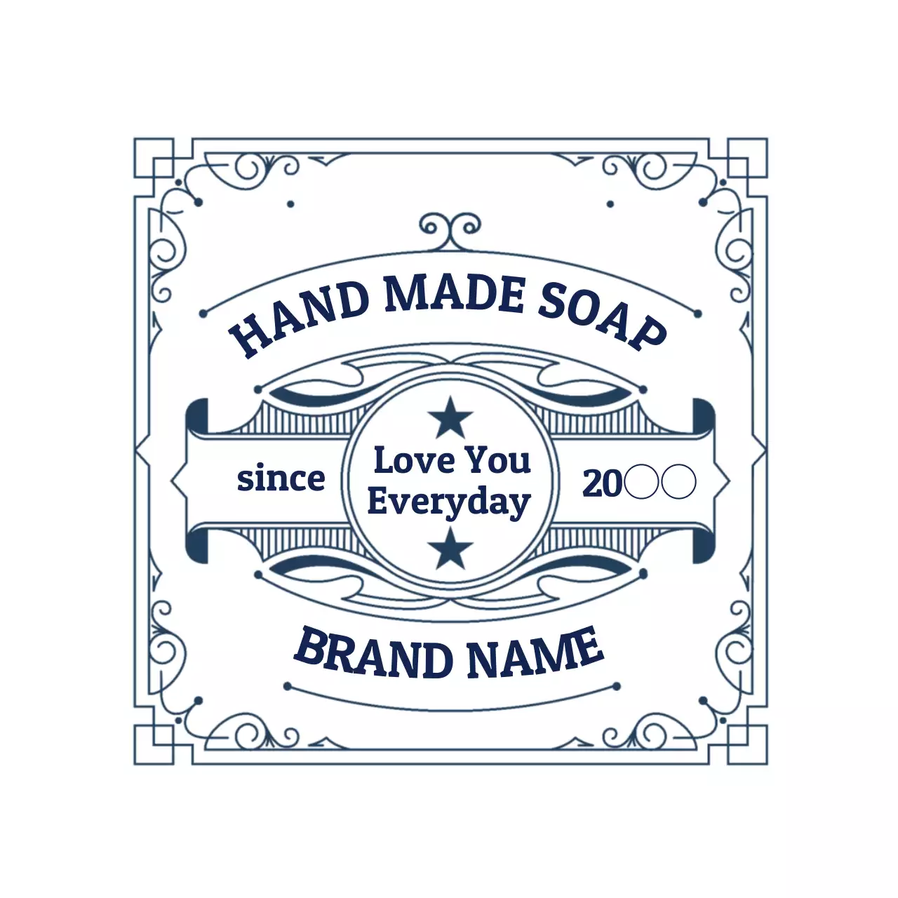 白黒 クラシック 石鹸 ラベル ファンシーバナー