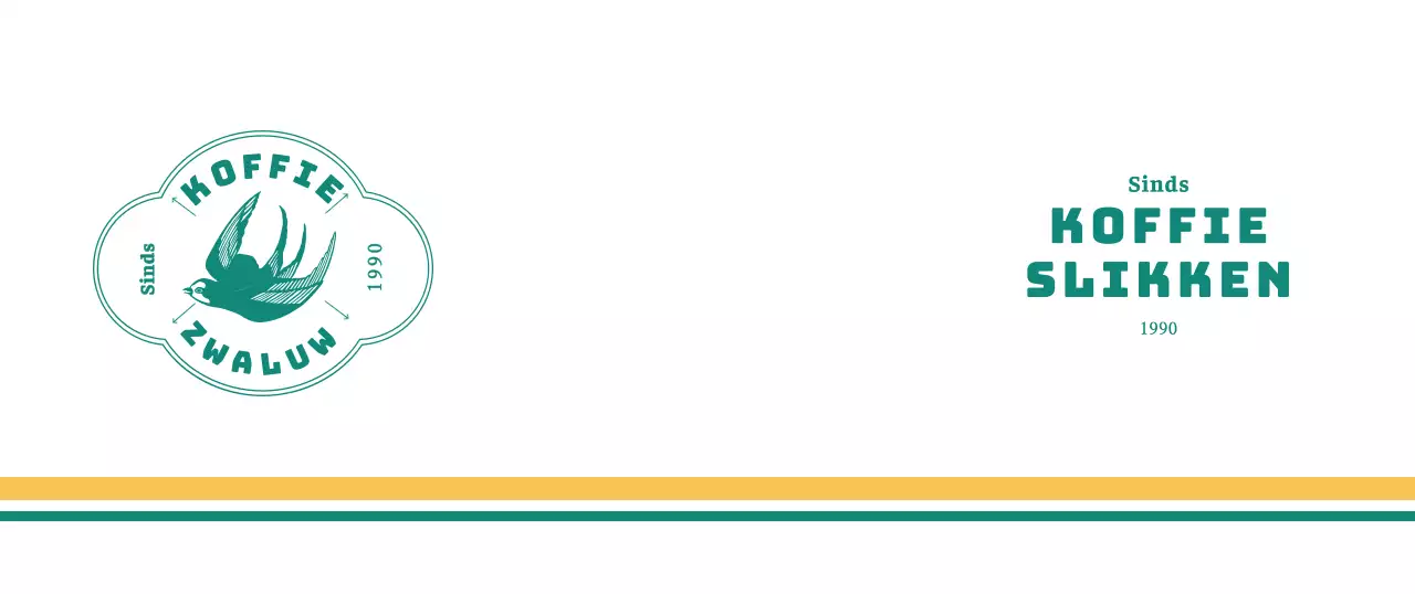 Turquoise vintage logo mok