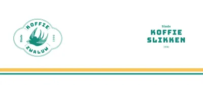 Turquoise vintage logo mok